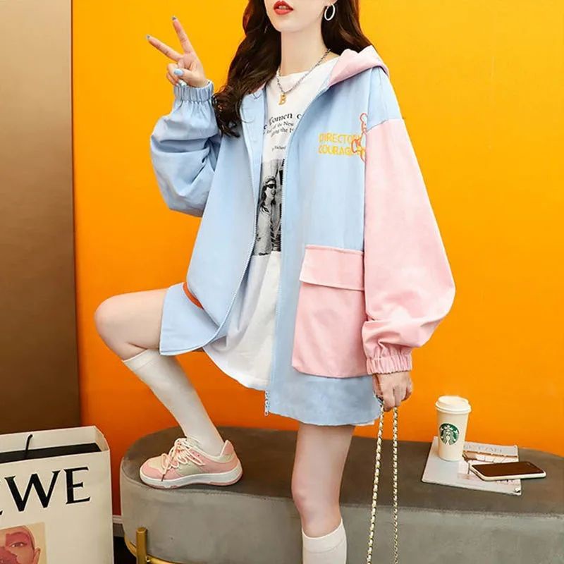 Áo sweatshirt Có Mũ Trùm Dáng Rộng plus size Cho Nữ c11859