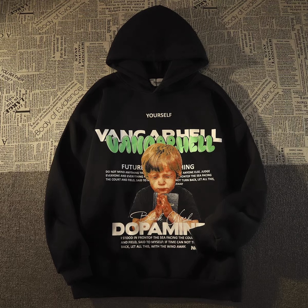 Áo hoodie Tay Dài Thời Trang Phong Cách retro Dành Cho Nam
