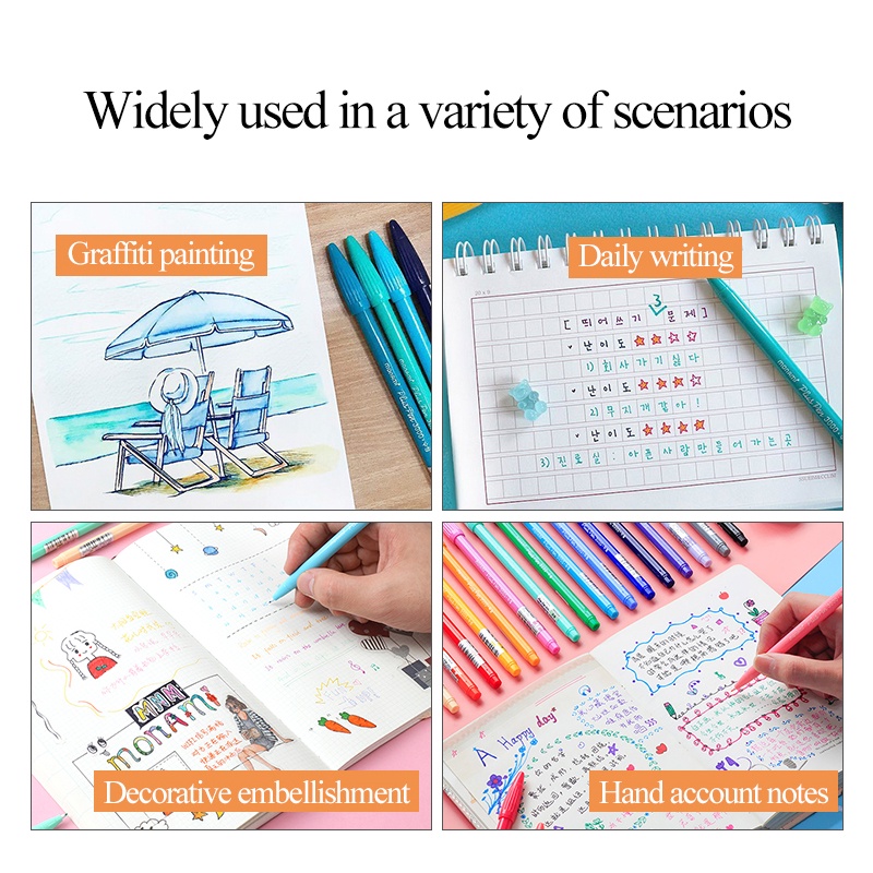 Set 60 Bút Mực Nước 3000 Ngòi Bằng Nhựa monami plus