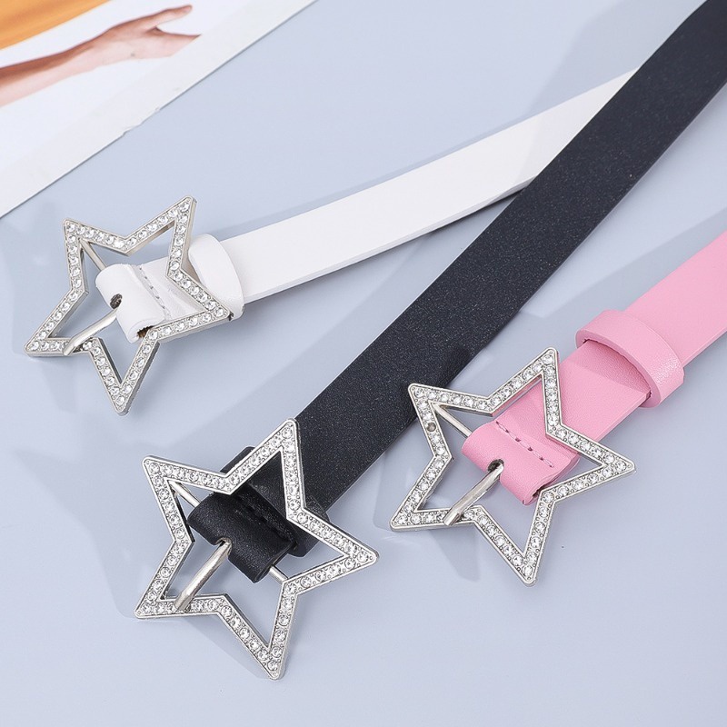 Thắt Lưng Da pu Hình Mặt Trăng Và Ngôi Sao Thời Trang Cá Tính Dành Cho Nữ y2k