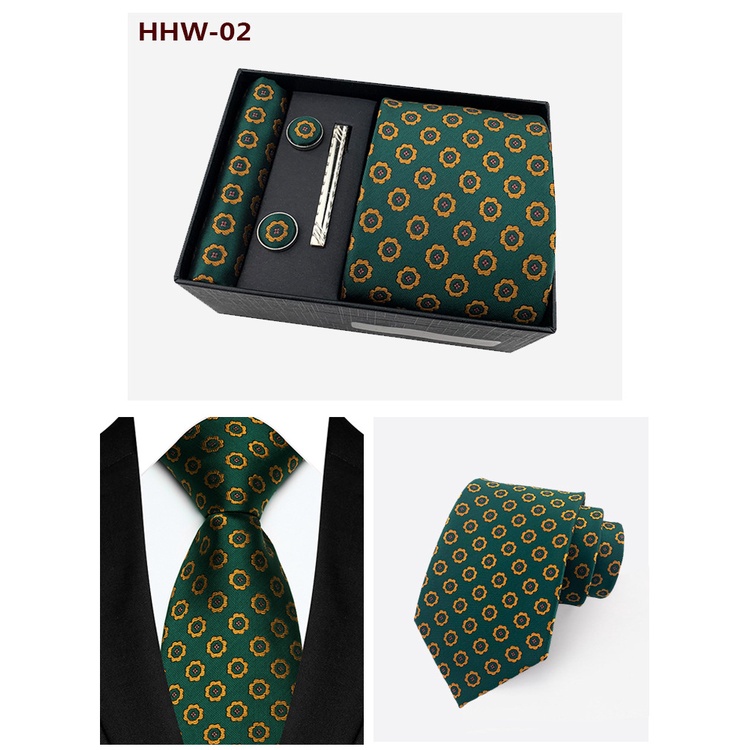 Efan set Cà Vạt 8cm + Hộp Quà Tặng Trang Trọng Cho Nam