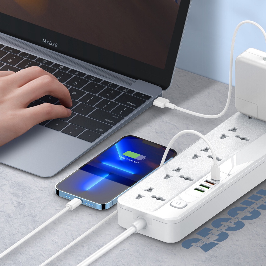 Ổ điện LDNIO  SC5415   nhiều cổng 2500w - Tích hợp Cổng sạc nhanh Type C  PD3.0 20W, QC3.0 SC2413 SC2311 TTSHOP720