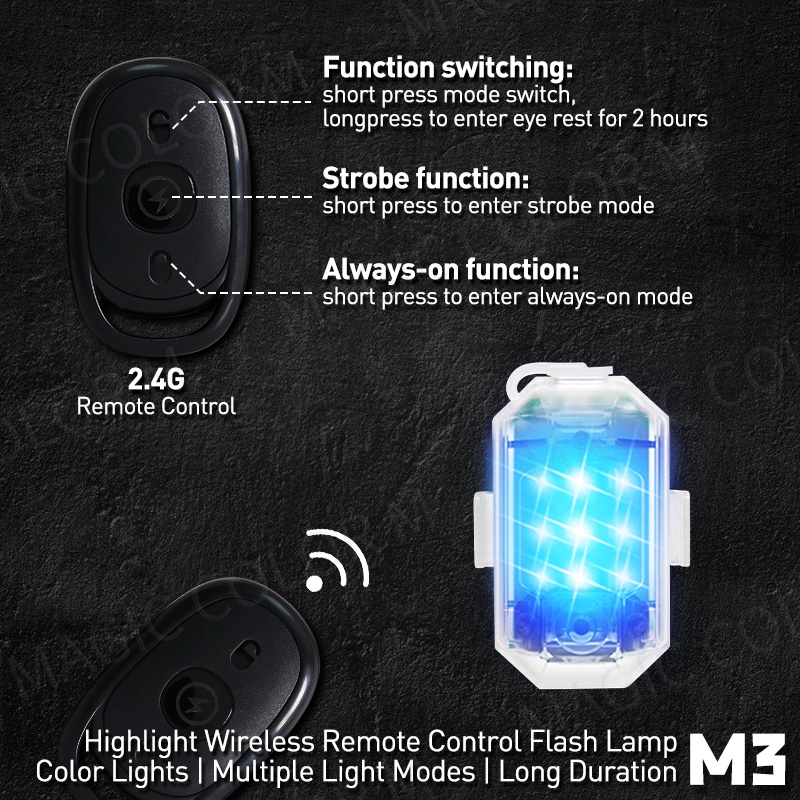 Đèn led Nhấp Nháy Không Dây Điều Khiển Từ Xa Mới Cho Xe Hơi / Xe Đạp