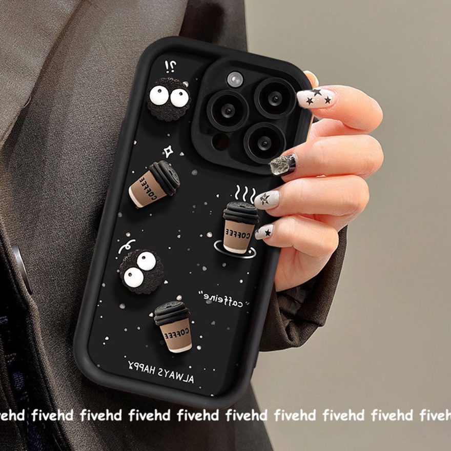 Tương thích IPhone 11 15 14 13 12 Pro Max X XR X Max 8 7 6s Plus SE 2020 Vỏ điện thoại Dễ thương Cà Phê Cà Phê Nhỏ