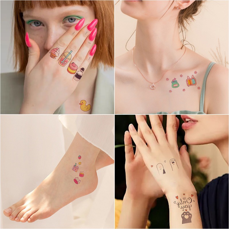 Dễ Thương Hình Xăm Dán Tạm Thời Hình Thỏ Đáng Yêu