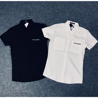 Áo sơ mi tay ngắn nam vải đũi nhiều màu sắc , thêu chữ ấn tượng.