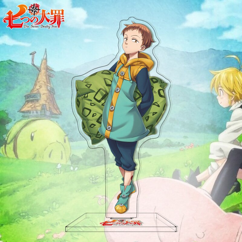 Mô hình Standee Anime The Seven Deadly Sins Thất hình đại tội Meliodas Elizabeth Diane Ban Gowther Phụ kiện trang trí