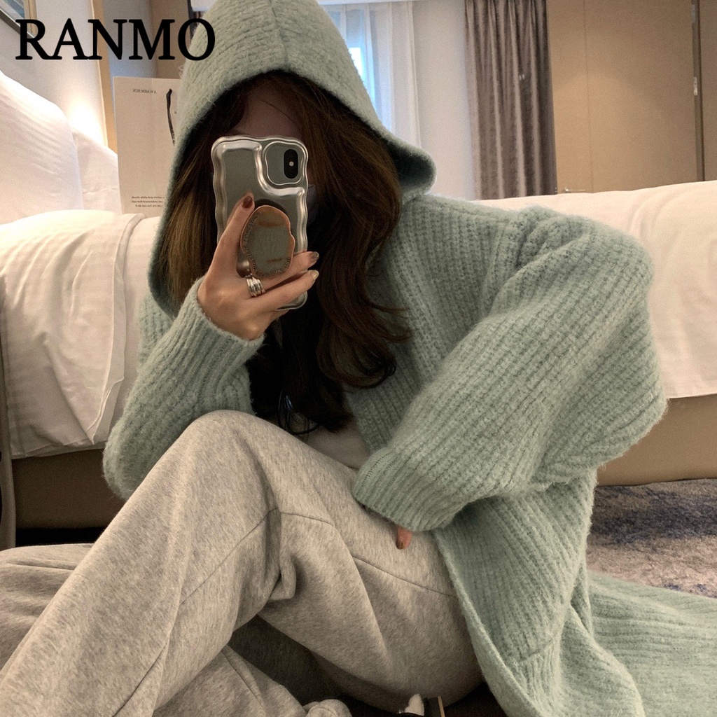 RANMO Áo Len áo khoác cardigan Popular phổ biến Trendy Dễ thương A91K7BG 38Z230919