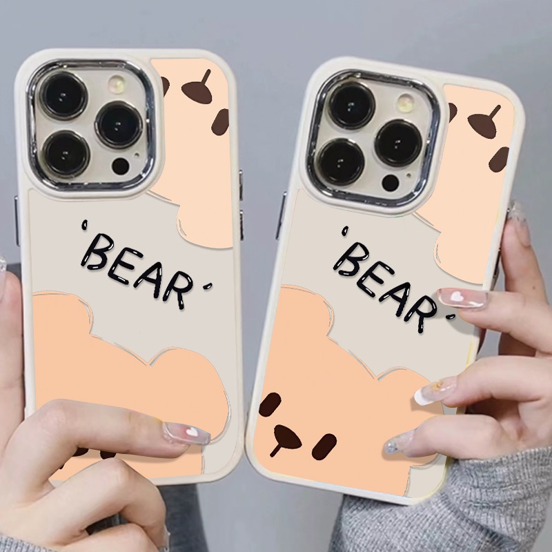 Ốp Điện Thoại Silicon Mềm Hình Gấu Hồng Cho iphone 11 7plus 13 12 12pro 8plus 11promax 7 14promax 14 13pro 11pro xr xsmax