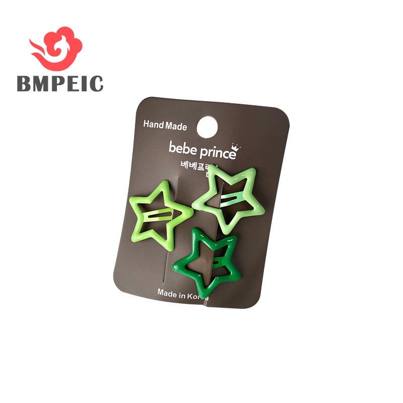 Set 3 Kẹp Tóc bb y2k Hình Ngôi Sao Nhiều Màu Sắc Dễ Thương Cho Nữ Mới
