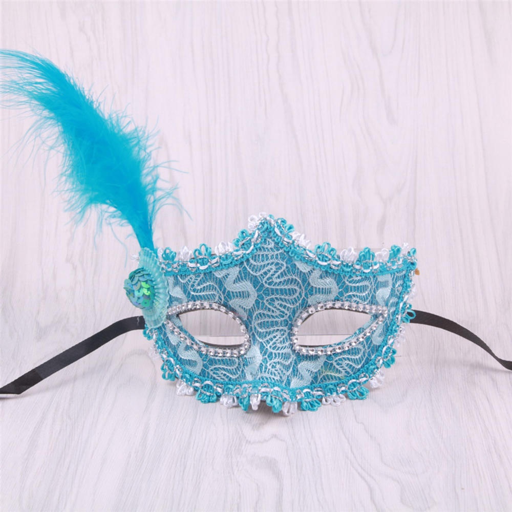 Mặt Nạ Gắn Lông Vũ Hóa Trang halloween