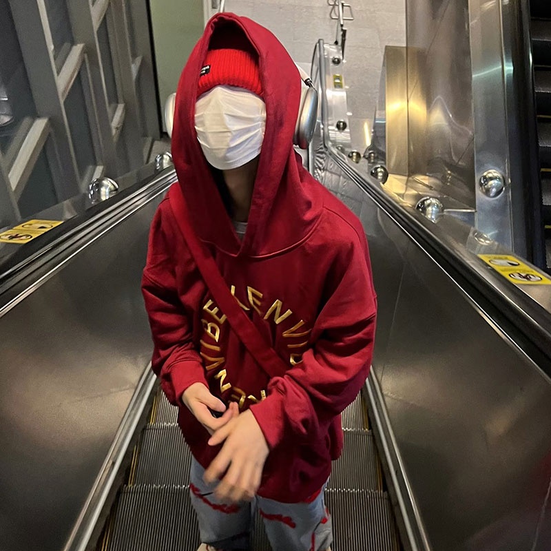 Áo Hoodie Dáng Rộng Phong Cách retro Đường Phố Mỹ Cho Nam Giới