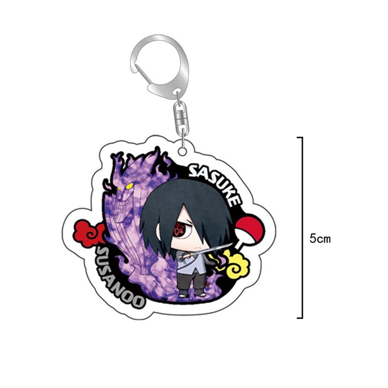 Hq Móc Khóa acrylic Hai Mặt Trong Suốt Họa Tiết Hoạt Hình anime naruto