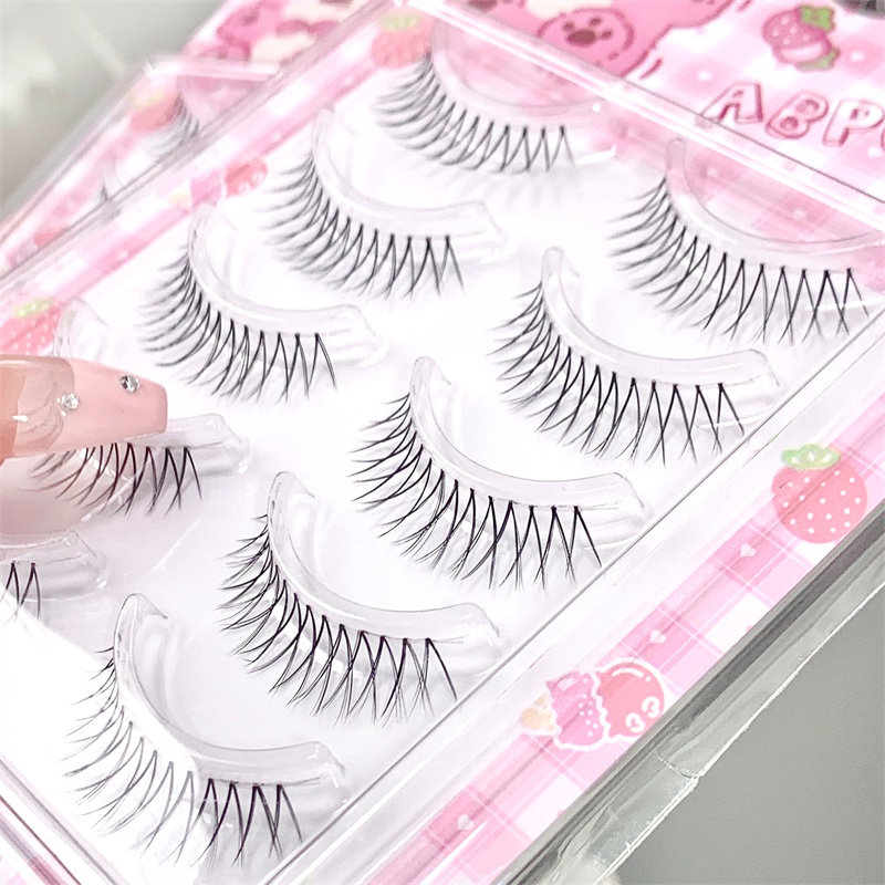 Abpopa Năm Cặp Lông Mi Giả Dài Của Nhóm Cô Gái Tinh Khiết Và Thoải Mái