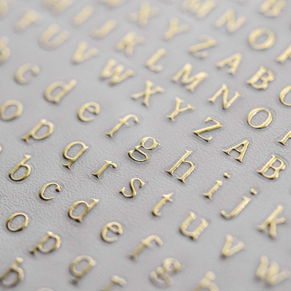 Miếng Dán Trang Trí Móng Tay In Chữ Tiếng Anh Màu Bạc / Đồng