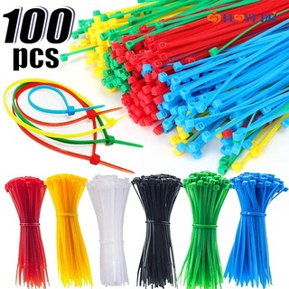 Túi 100 Dây Rút Nhựa nylon Tự Khóa Nhiều Màu Sắc Có Thể Tái Sử Dụng Sắp Xếp Gọn Gàng Cho Nhà Ở / Văn Phòng