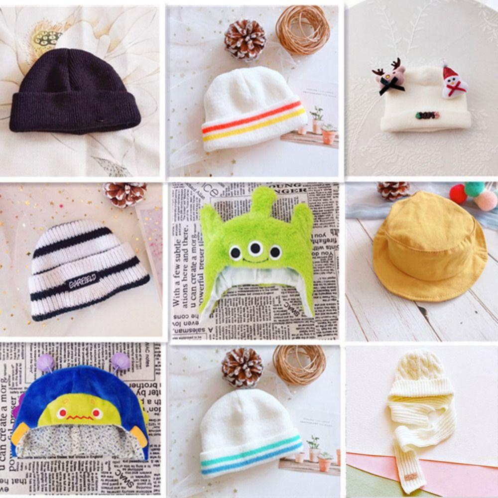 Mũ Len cotton 20cm Màu Kẹo Ngọt Họa Tiết Động Vật Hoạt Hình Dễ Thương