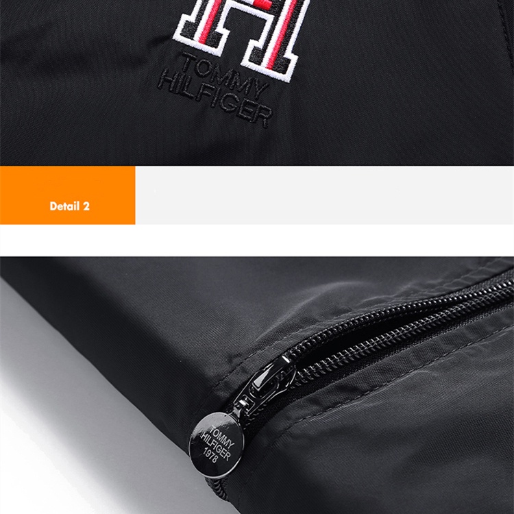Tommy100% Áo Khoác Bóng Chày Nam Thời Trang