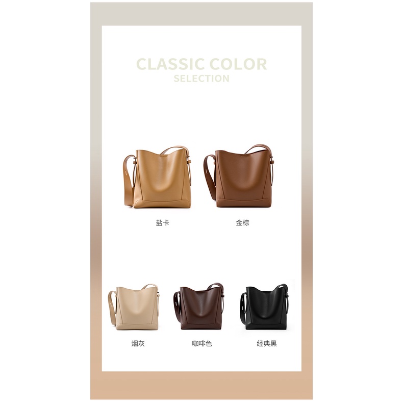 Túi Xách Đeo Vai Da Thật Cỡ Lớn Thời Trang Xuân Hè 2023 Cho Nữ