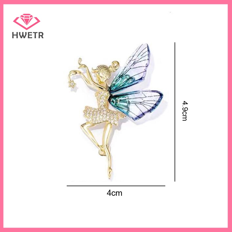 Hwetr Ghim Cài Áo Hình Cánh Thiên Thần Dùng Nhảy Múa Cao Cấp Sáng Tạo Cho Nữ Mới