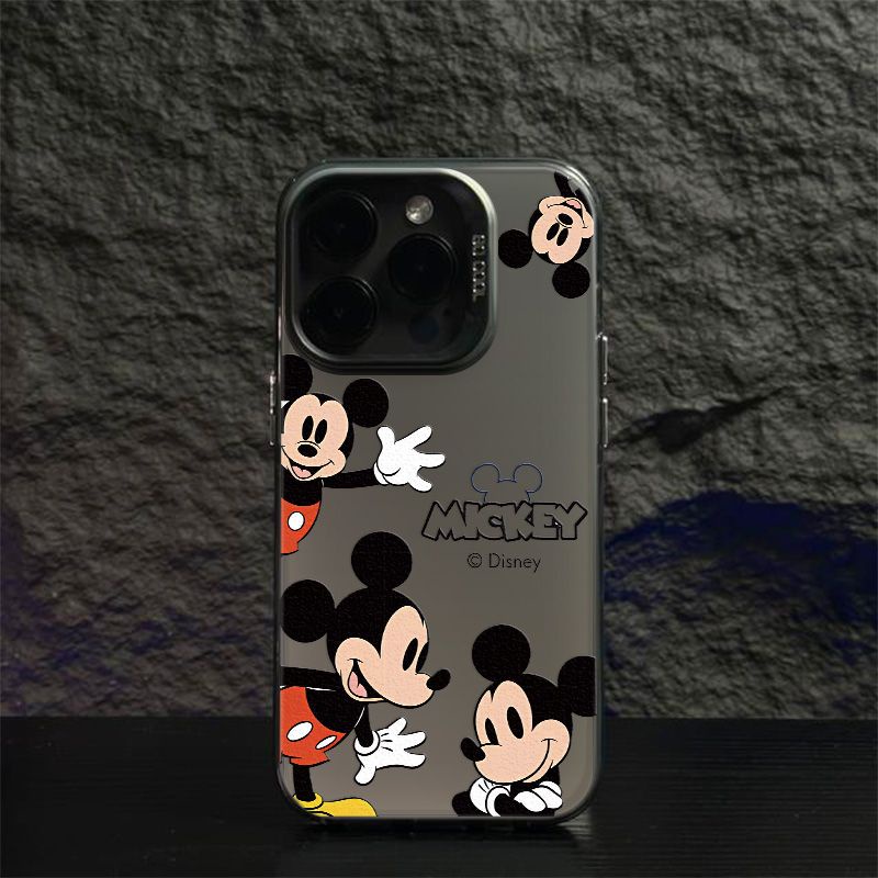 Ốp Điện Thoại Màu Bạc Nhám Hình Chuột mickey Cho apple Iphone 14 13 x xsmax 15
