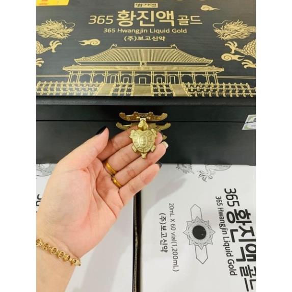 Tinh Chất Đông Trùng Hạ Thảo 365 HwangJin Liquid Gold Hàn Quốc hộp gỗ 60 ống