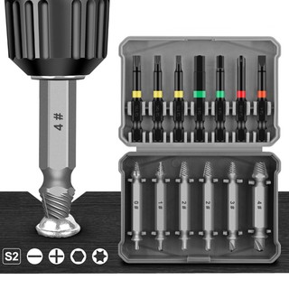 Bộ 10 dụng cụ tháo ốc vít bị hỏng + đầu tua vít lụa có rãnh đa năng torx hex