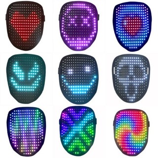Mặt Nạ Hóa Trang halloween Có Đèn led Thay Đổi Độc Đáo