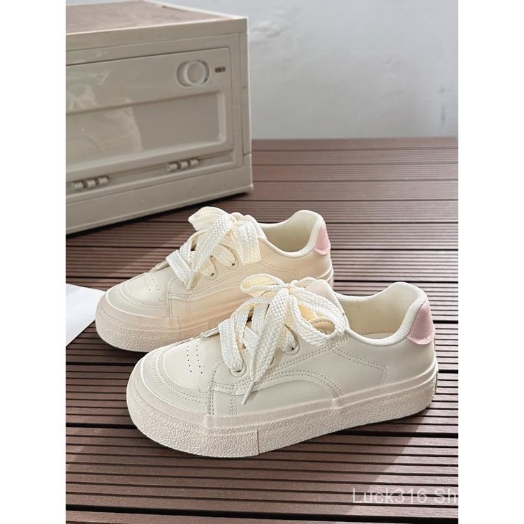 Giày Thể Thao Đế Dày Màu Trắng Sữa fufu Phong Cách Thời Trang Mới 2023