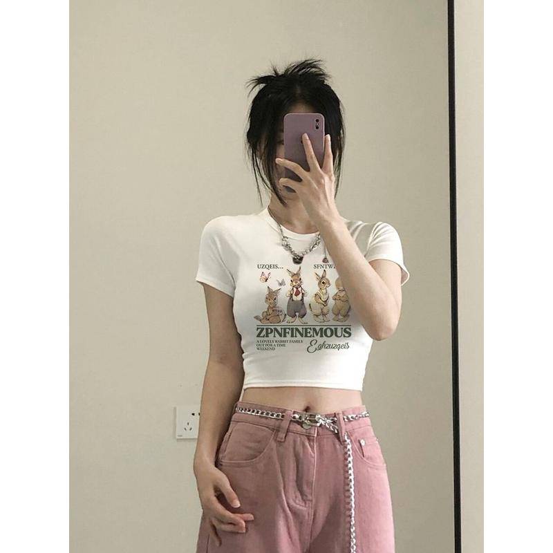 Áo Thun Tay Ngắn Hở Vai Dáng Ôm Thời Trang Mùa Hè Hàng Mới Dành Cho Bạn Nữ 79 House