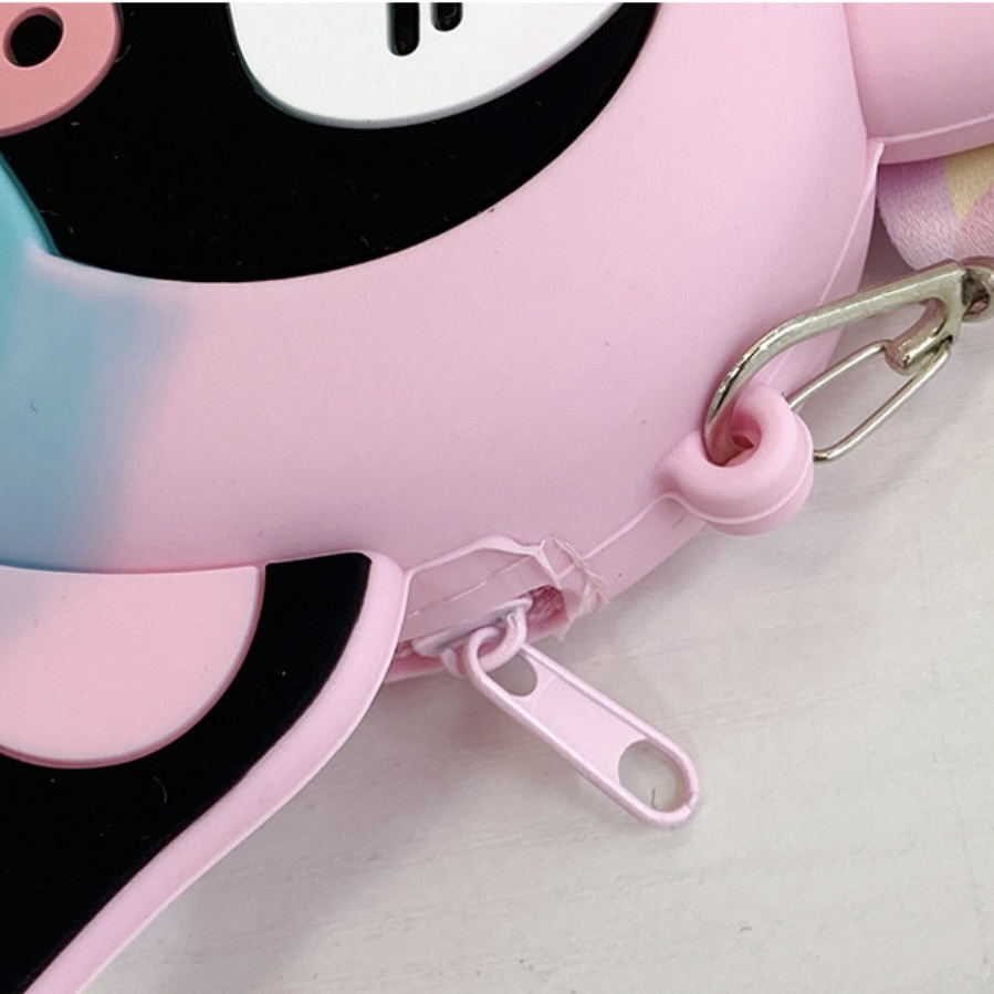 Túi Đeo Chéo Silicon Hoạt Hình Kurumi 3 Màu Cực Kì Dễ Thương