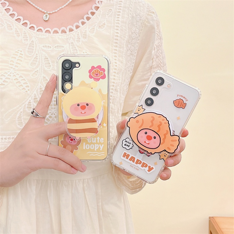 Bao Da Điện Thoại Họa Tiết Hoạt Hình Cho samsung s23 ultra s23 + galaxy s23 s22 ultra s22 + s22 Ốp