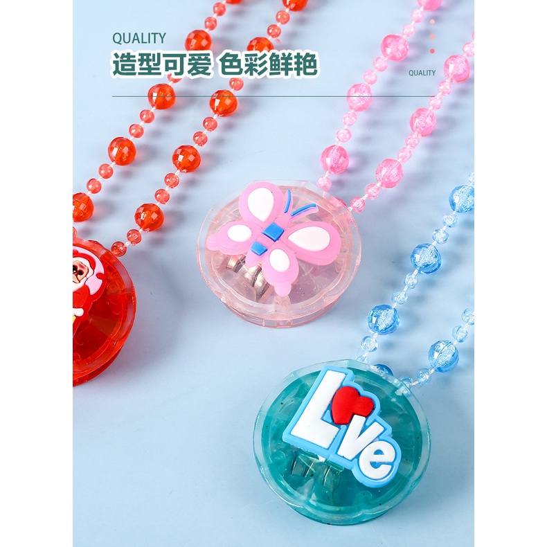Vòng cổ Mặt Hình Công Chúa Hoạt Hình Màu Dạ Quang Cho Bé Gái