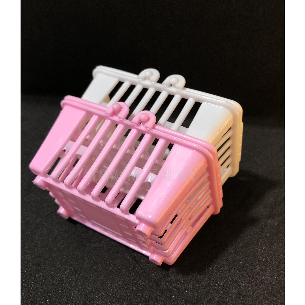 Mô hình giỏ nhựa mini đi siêu thị đồ chơi nhà búp bê | Mini House