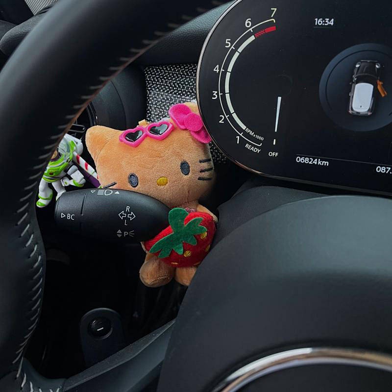 New Style Hawaii Black Leather Hello Kitty Gear Shift & Wiper Decoration, Car Interior Gift