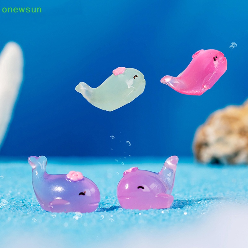 Set 1 / 5 Tượng Cá Heo Dạ Quang mini Trang Trí Tiểu Cảnh Mới