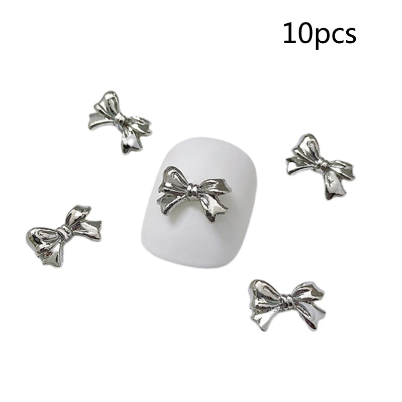 Set 10 Phụ Kiện Trang Trí Móng Tay Hình Bướm Đính Đá Xinh Xắn