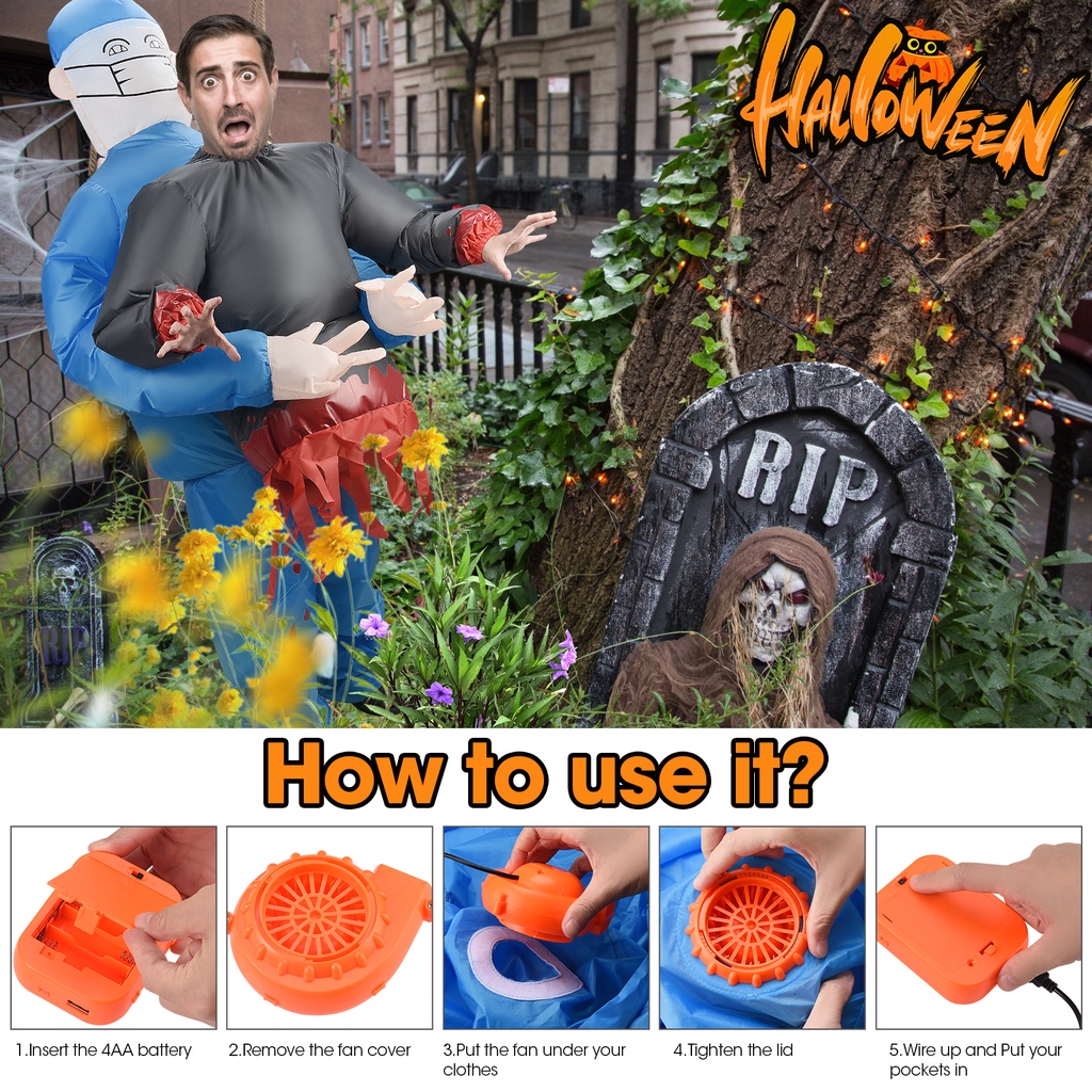 Bộ Đồ Bơm Hơi Hóa Trang halloween Kinh Dị Cho Nam Và Nữ