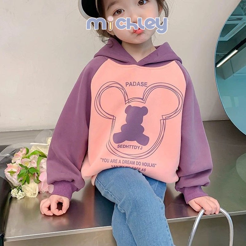 Michley Áo Hoodie In Hình Hoạt Hình Phong Cách Thời Trang Mùa Thu Cho