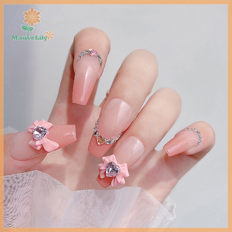 Set 10 Phụ Kiện Nơ 3d Đính Trang Trí Móng Tay