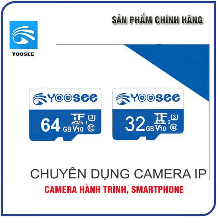 Thẻ nhớ Micro SDXC Yoosee 32GB | 64GB | 128GB Cao cấp, Class 10 - u3,tốc độ cao, Chuyên dụng Camera, điện thoại