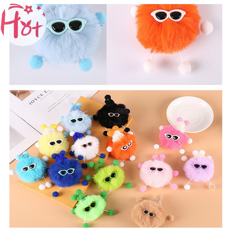 Jr Móc Khóa Búp Bê Nhồi Bông Nhỏ Nhiều Màu Sắc Sáng Tạo Kèm Móc Khóa Kim Loại vn