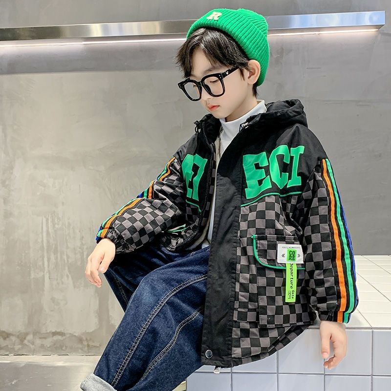 Bé trai nhung dày cotton áo khoác mùa đông mới mùa đông cotton áo ấm áo gió trẻ em áo khoác cotton hợp thời trang