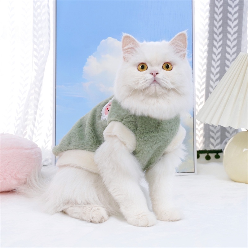 Dễ Thương Áo Nỉ Ấm Áp Thêu Họa Tiết Đáng Yêu Cho Thú Cưng