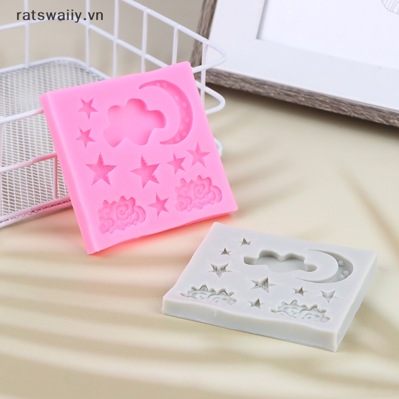 1 Khuôn Silicon Làm Bánh Hình Đám Mây / Ngôi Sao / Đám Mây / Mặt Trăng Trang Trí Bánh Kem diy vn