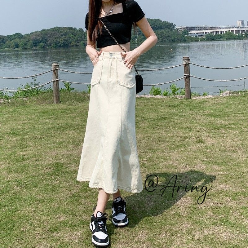 Aring váy Chân váy thời trang váy nữ Korean phổ biến hàn quốc Fashion WSQ2300HP9 41Z231012