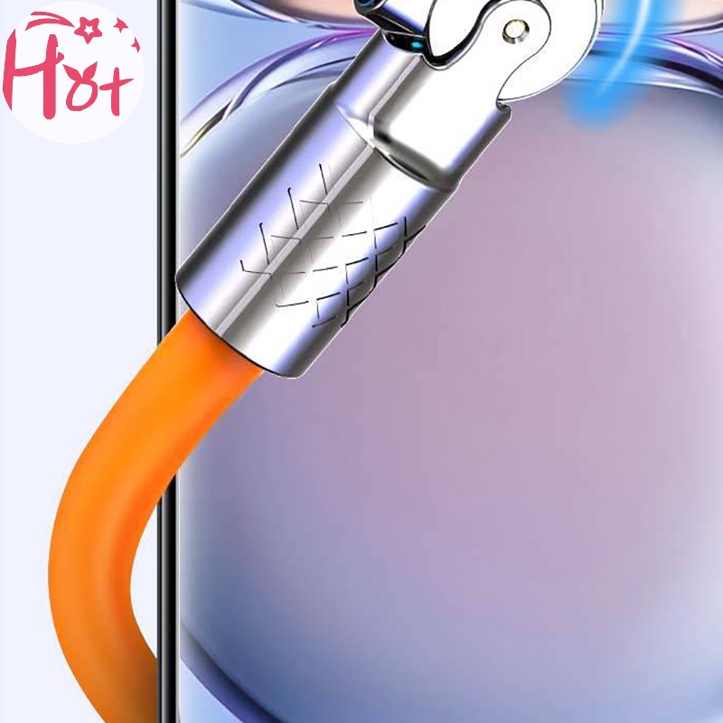 Jr Cáp Sạc Nhanh Xoay 180 Độ 120w 6a Cho xiaomi huawei samsung