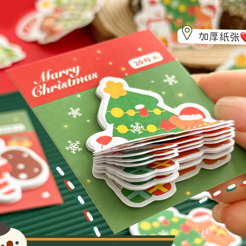 Bộ 20 sticker Trang Trí Giáng Sinh Dễ Thương