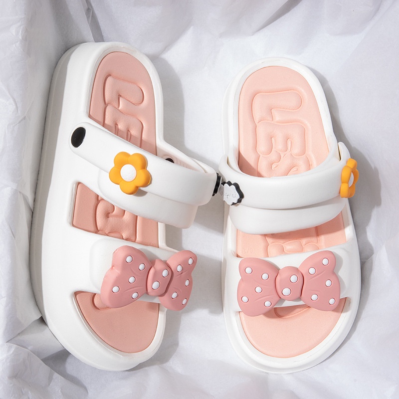 Stepping on shit Giày Sandal Hai Dây eva Phong Cách Hàn Quốc Thời Trang Mùa Hè Cho Nữ