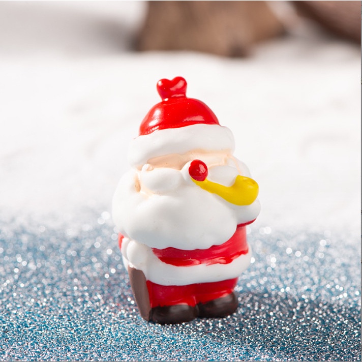 Tượng ông già Noel, người tuyết dễ thương decor terrarium giáng sinh, trang trí bàn V2